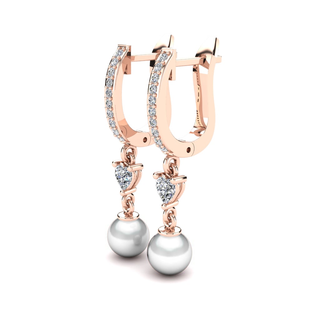 18ct Rose Gold Women's Earring Lametria