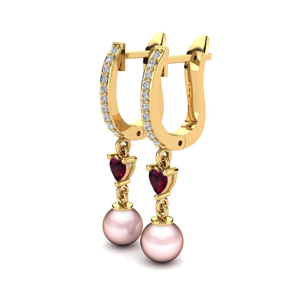 Granate Rhodolite Pendiente de mujer Lametria
