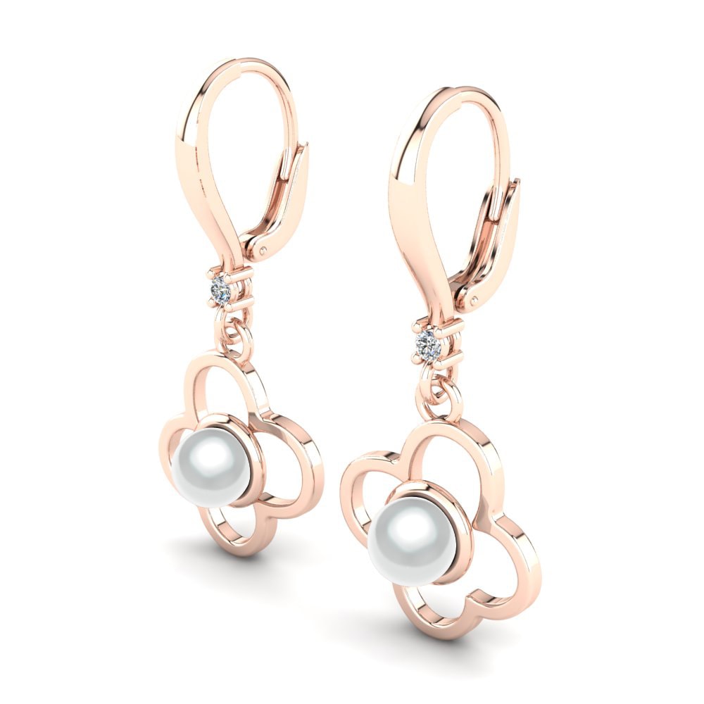 14ct Rose Gold Women's Earring Lacorya Ø6 mm