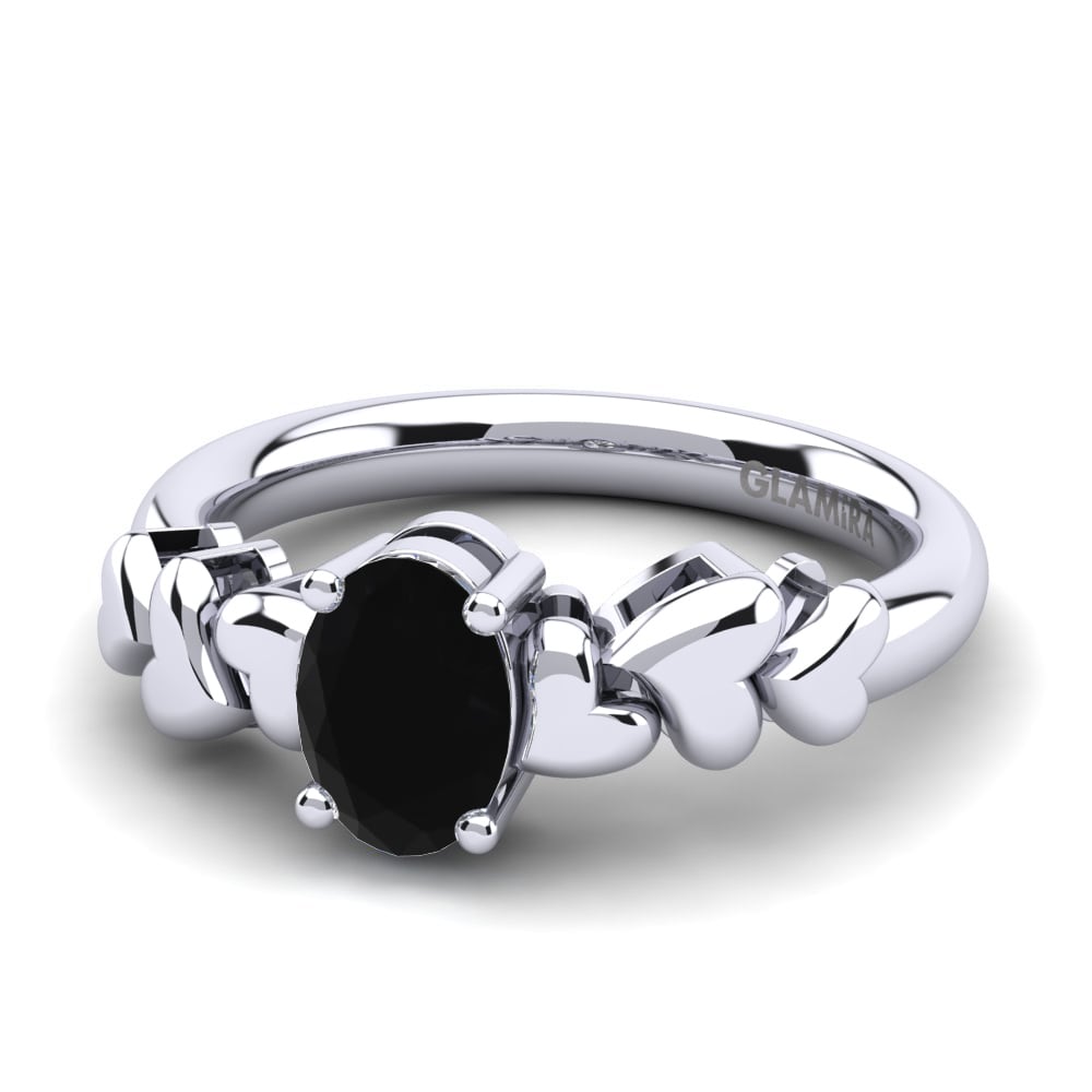 Black Onyx Engagement Ring Ponevus