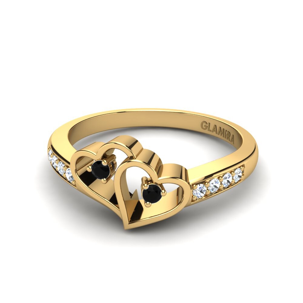 14ct Yellow Gold Black Onyx Ring Gaby