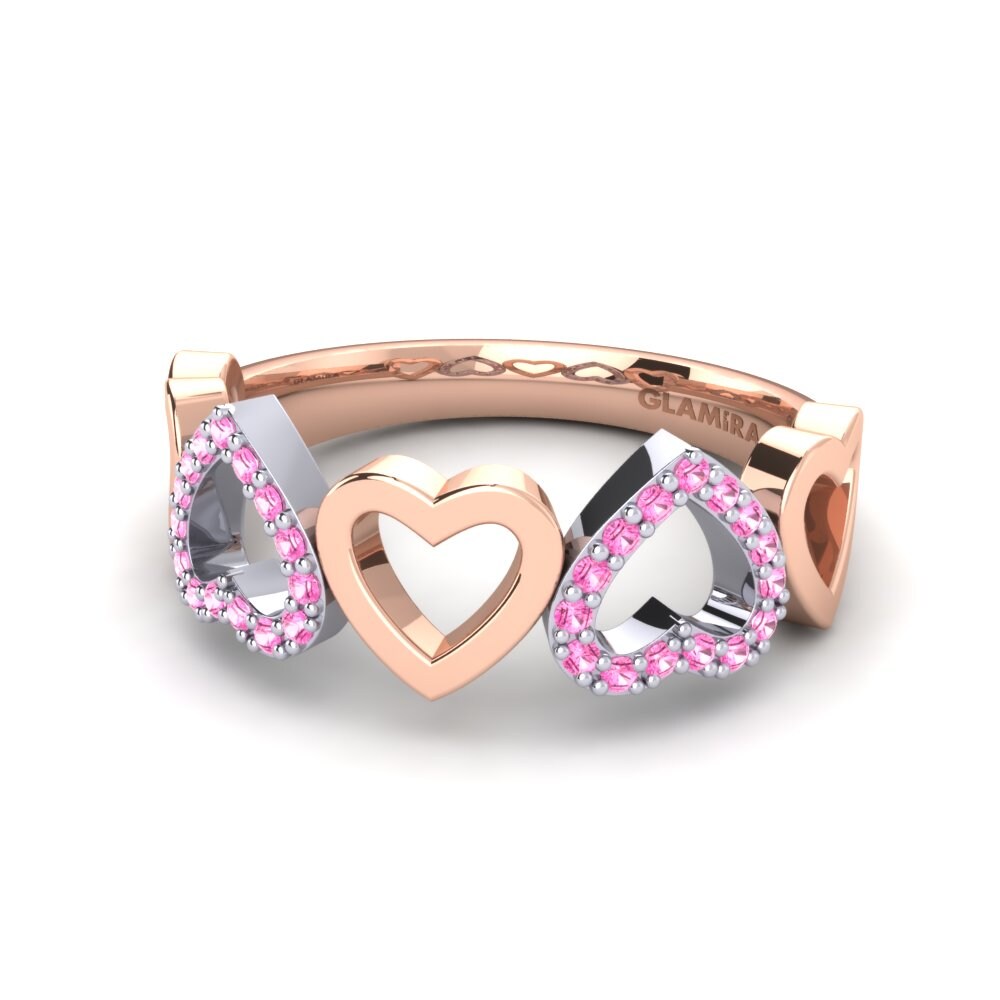 9ct Rose & White Gold Pink Tourmaline Ring Neroli