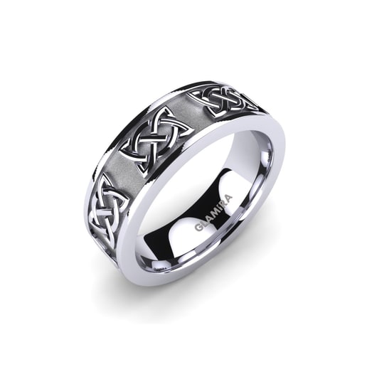 Men's Ring Celtic Harmony 585 White Gold