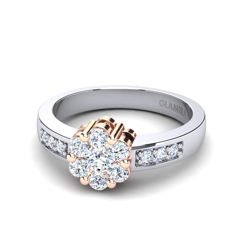 14ct White / Rose Gold Ring Belinda