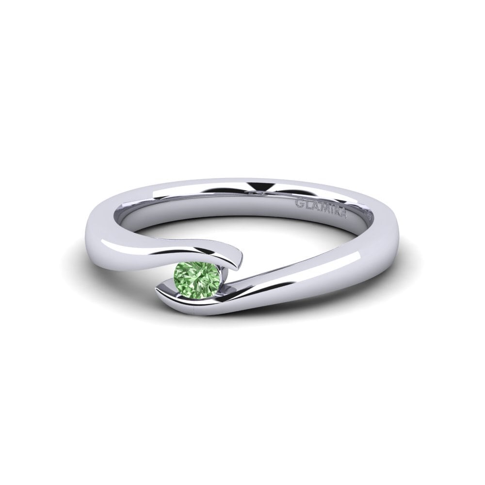 Diamante Verde Anillo de compromiso Tonia 0.1 crt