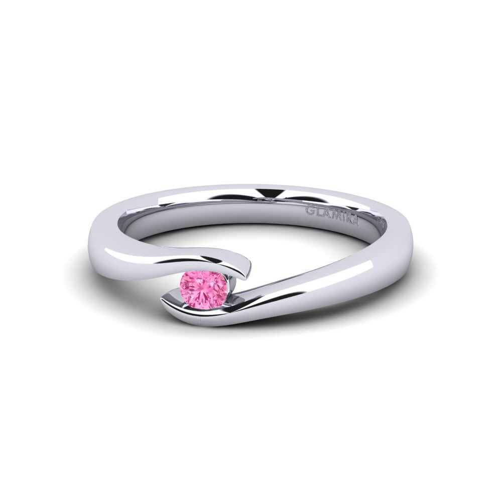 Zafiro Rosado Anillo de compromiso Tonia 0.1 crt
