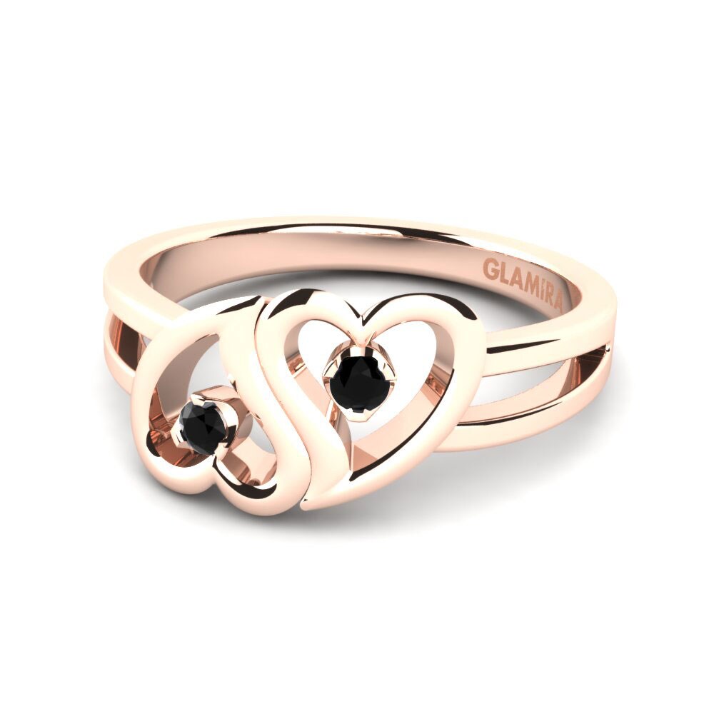 14ct Rose Gold Black Onyx Ring Mindy