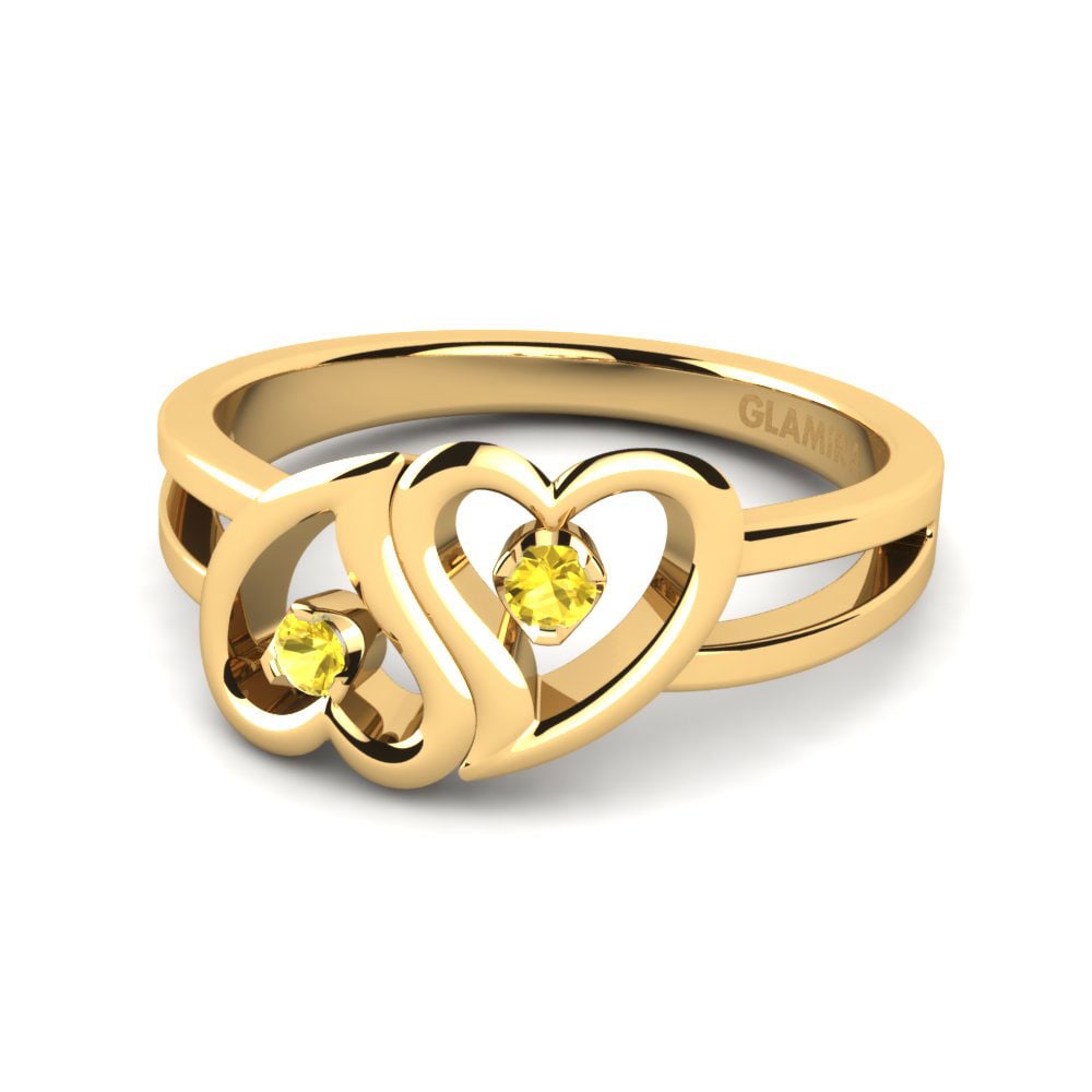 14ct Yellow Gold Yellow Sapphire Ring Mindy