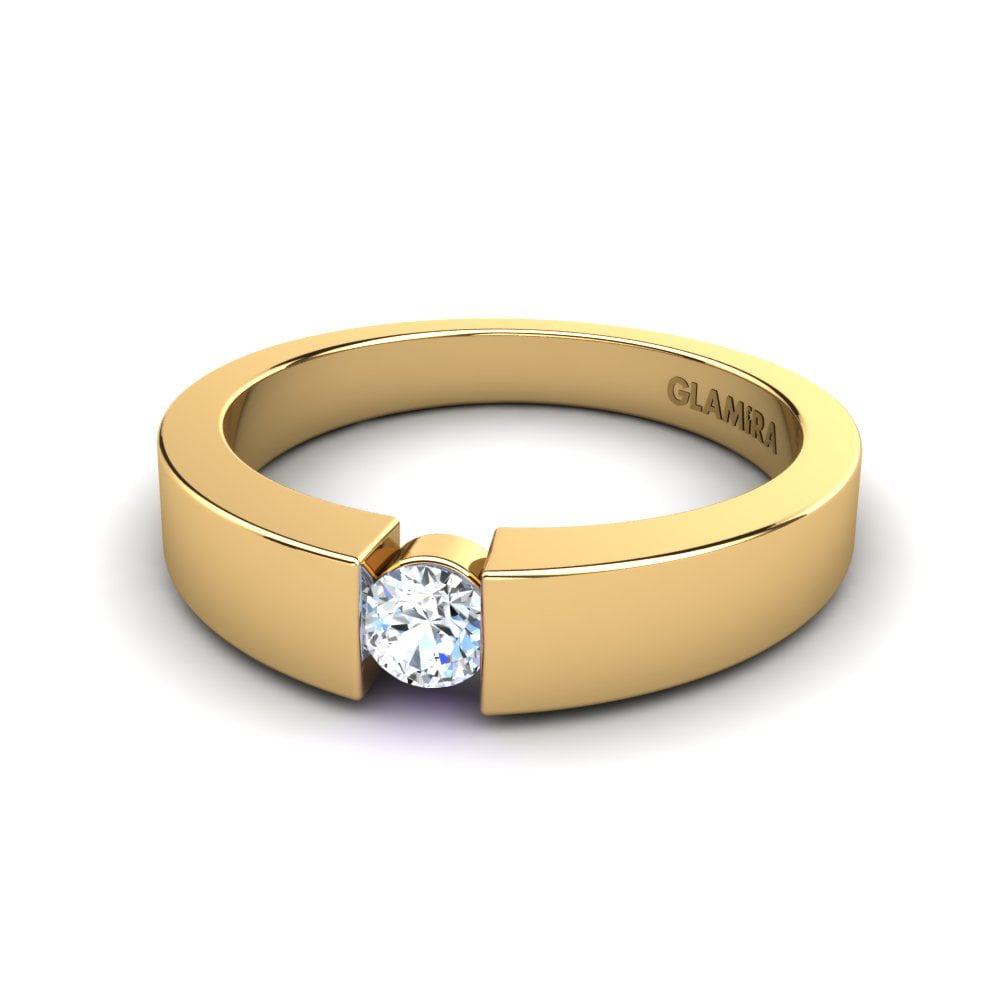 Tension 585 Yellow Gold Engagement Rings
