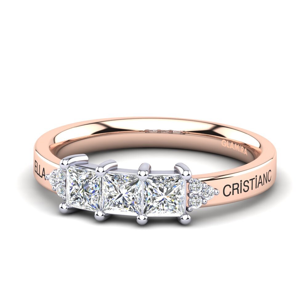585 Rot & Weissgold Labor-gezüchteter Diamant Ringe Cienian