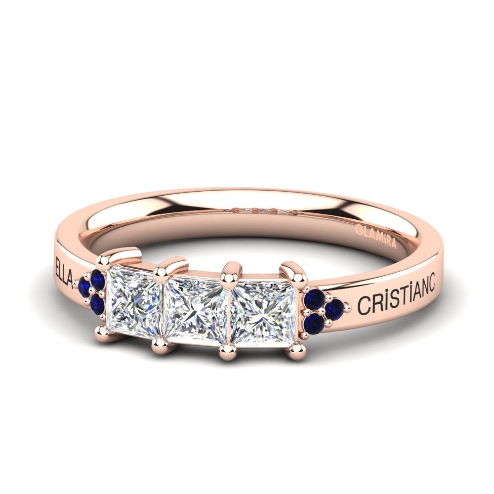Rotgold 585 Saphir Ringe Cienian