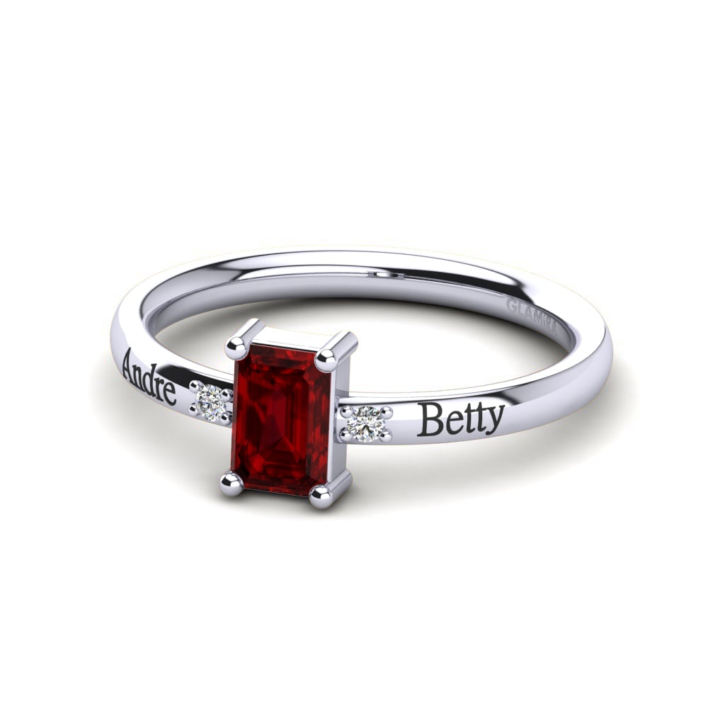 Zircone Rosso Anello Eliseo