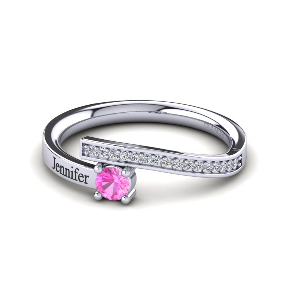 Turmalina rosa Anillo Fridolin