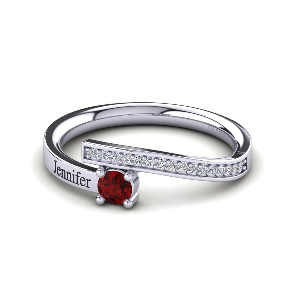 Zircone Rosso Anello Fridolin