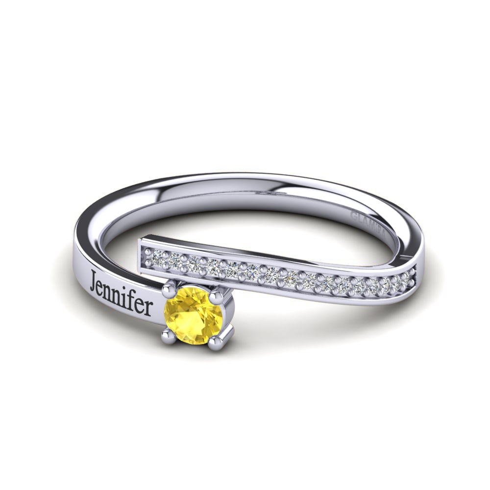 Palladium 950 Gelber Saphir Ringe Fridolin