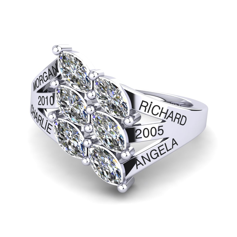 Palladium 950 Zirkonia Ringe Giachetta