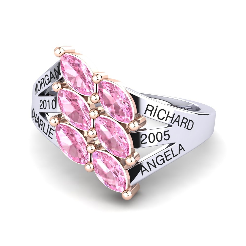 Weiss & Rotgold 585 Rosa Saphir Ringe Giachetta