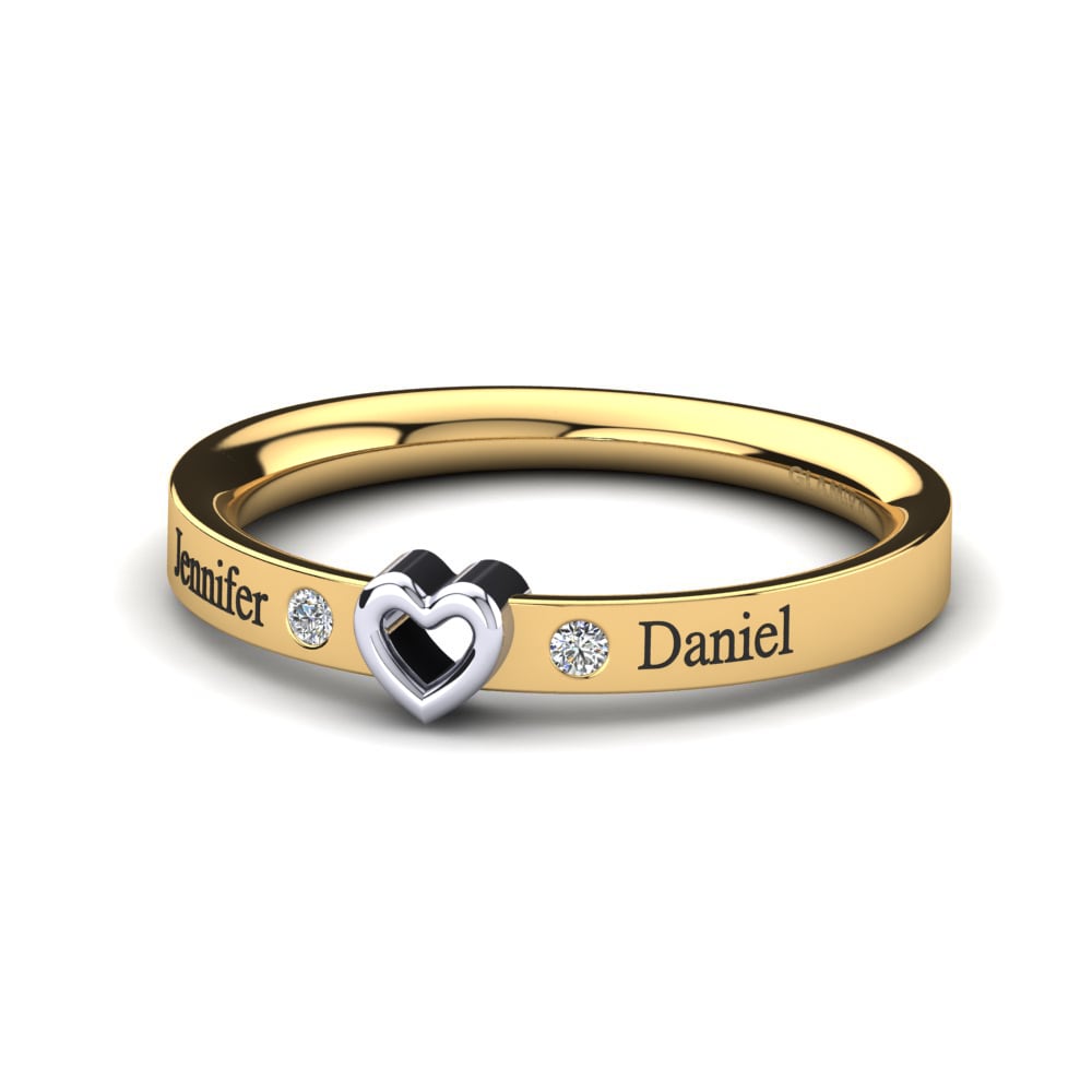 14ct Yellow & White Gold Lab Grown Diamond Ring Hansika