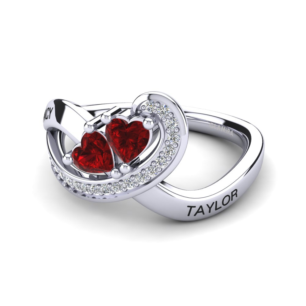 Zircone Rosso Anello Isedoria