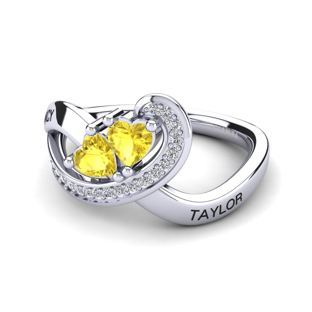 Heart Yellow Sapphire Ring Isedoria
