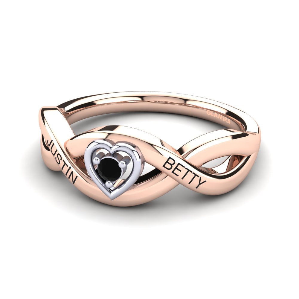 585 Rot & Weissgold Schwarzer Onyx Ringe Jacenty