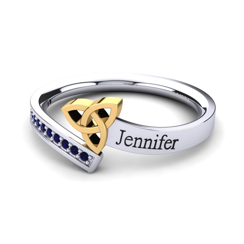 Weiss & Gelbgold 750 Saphir Ringe Janthina