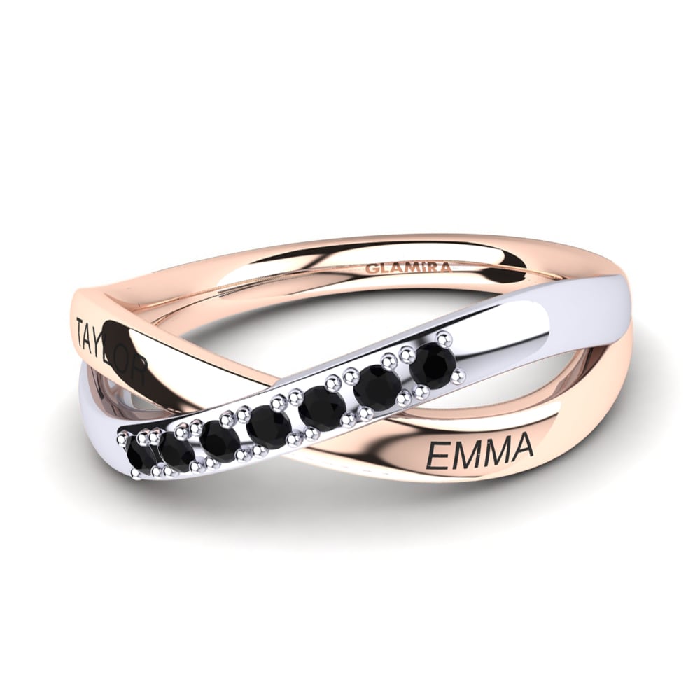 585 Rot & Weissgold Schwarzer Onyx Ringe Jesasia