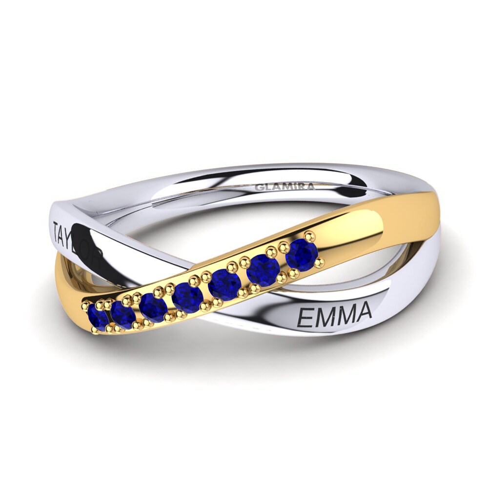 Weiss & Gelbgold 750 Saphir Ringe Jesasia