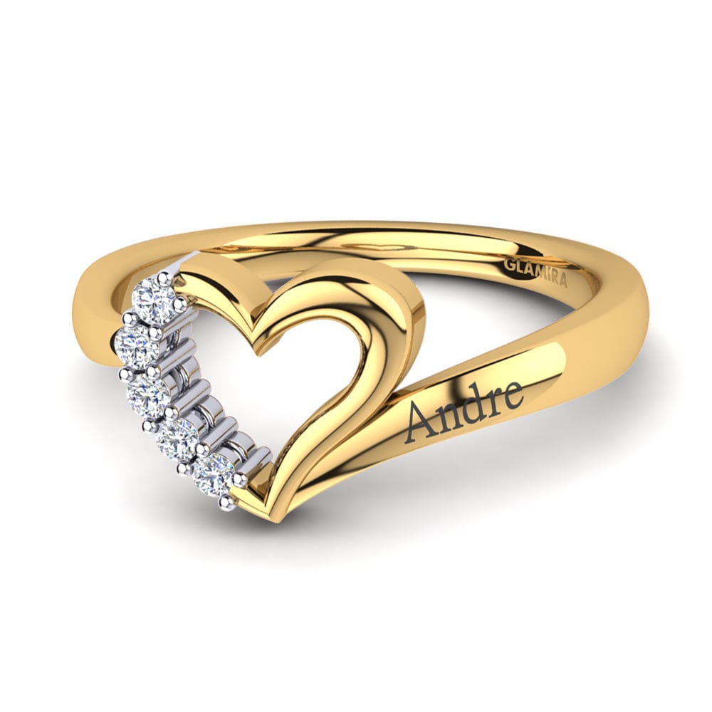 14ct Yellow & White Gold Lab Grown Diamond Ring Jobina