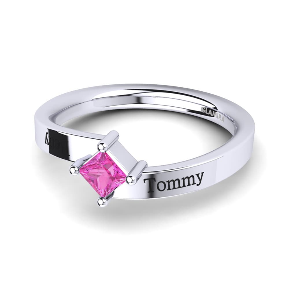 Turmalina rosa Anillo Malvika