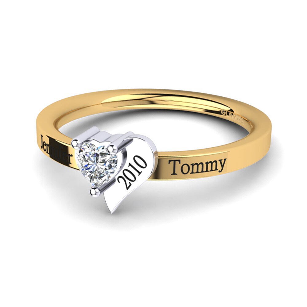 14ct Yellow & White Gold Lab Grown Diamond Ring Manjari