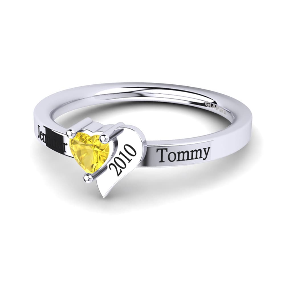 Zafiro amarillo Anillo Manjari