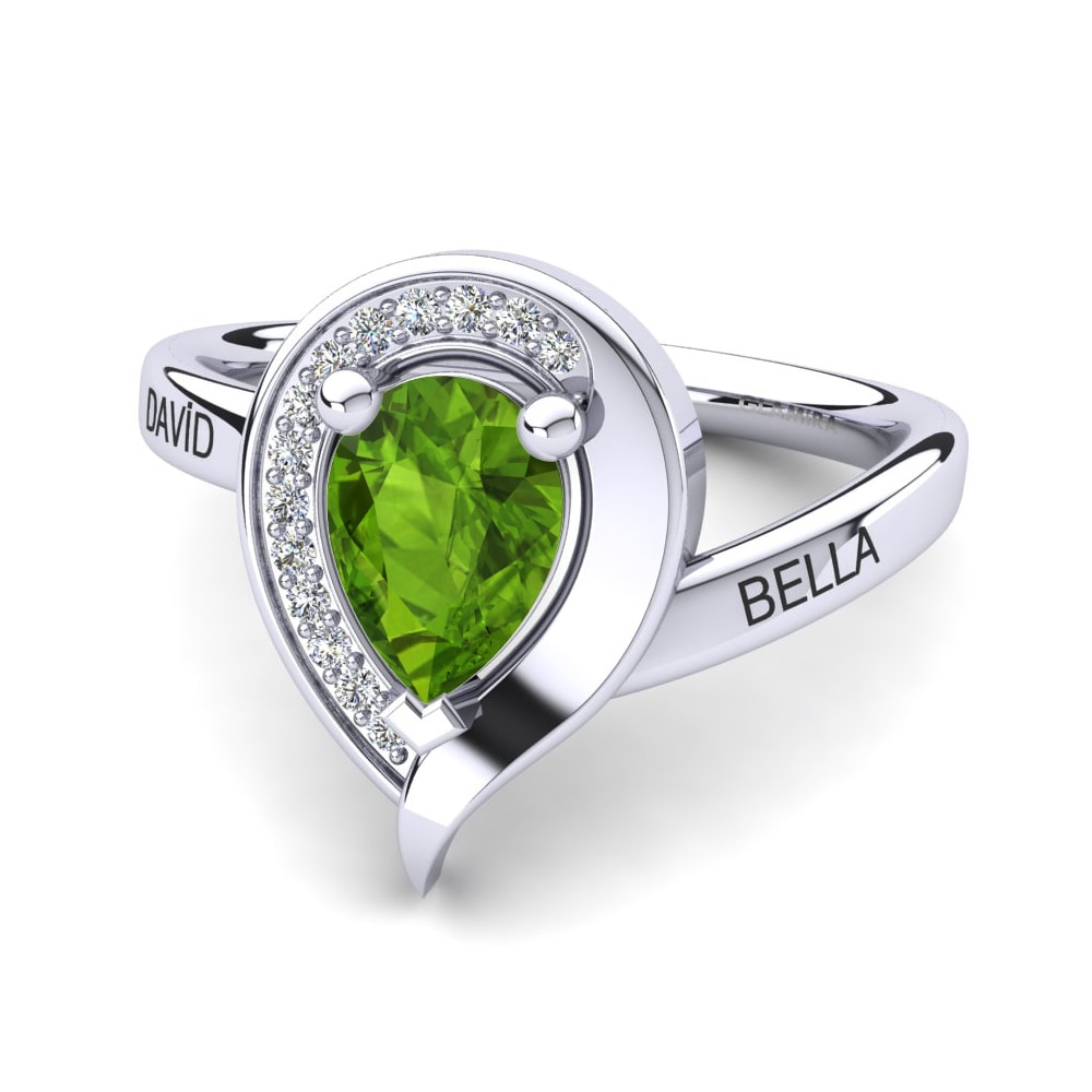 Palladium 950 Peridot Ringe Nelsania
