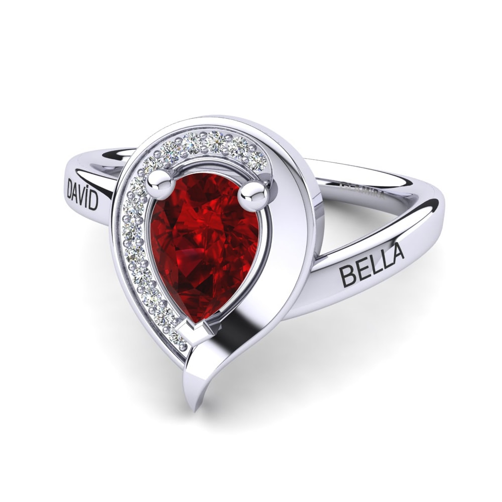 Palladium 950 Rubin Ringe Nelsania
