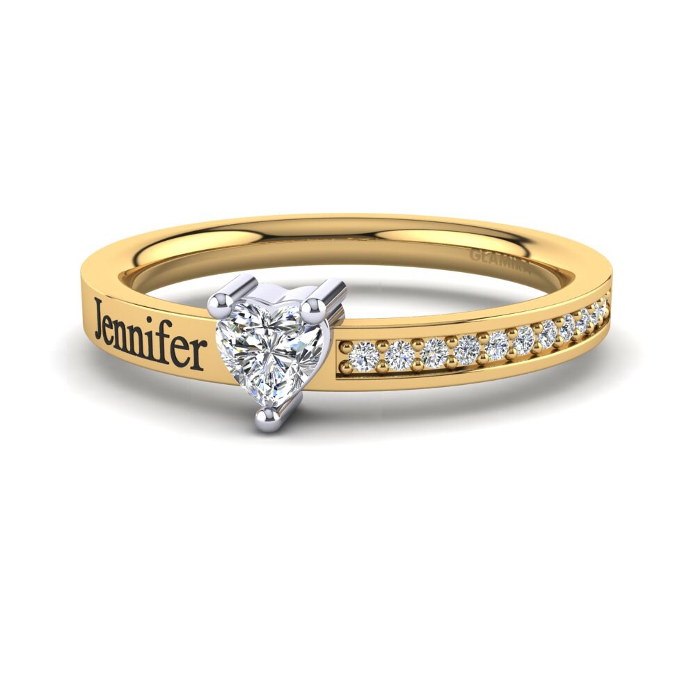 14ct Yellow & White Gold Lab Grown Diamond Ring Quanika