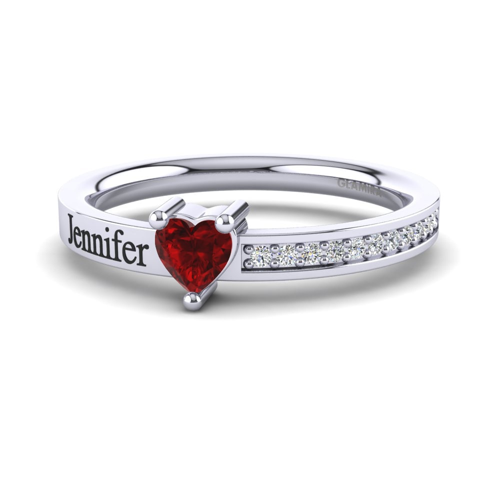 Zircone Rosso Anello Quanika