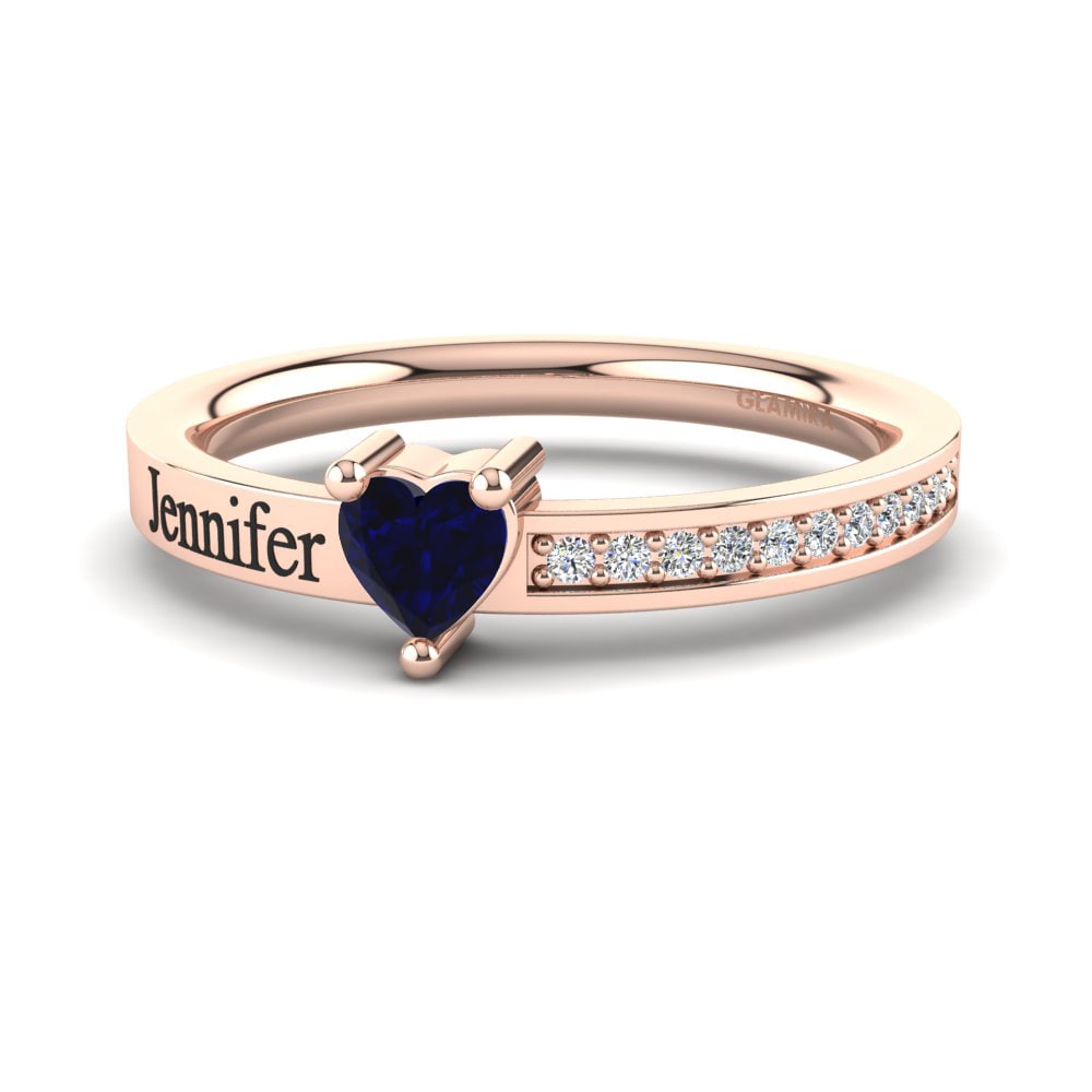 Rotgold 585 Saphir Ringe Quanika