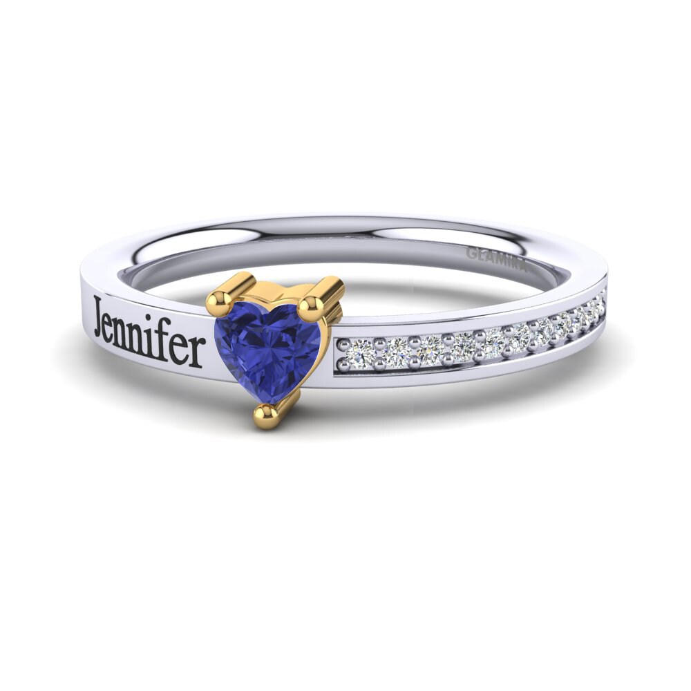9ct White & Yellow Gold Tanzanite Ring Quanika