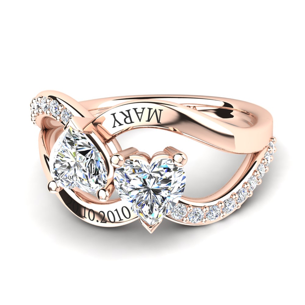 18ct Rose Gold Lab Grown Diamond Ring Semasia