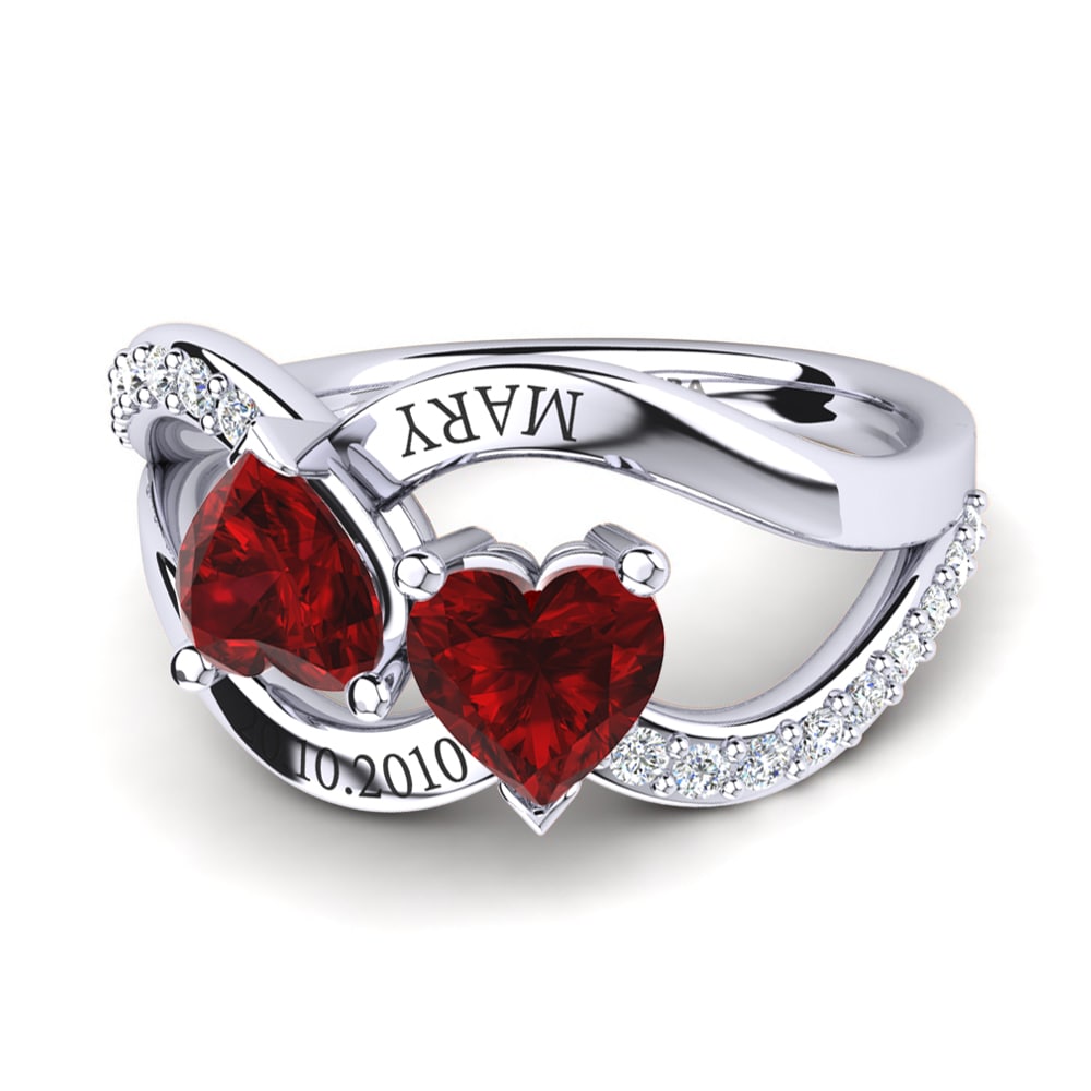 Zircone Rosso Anello Semasia