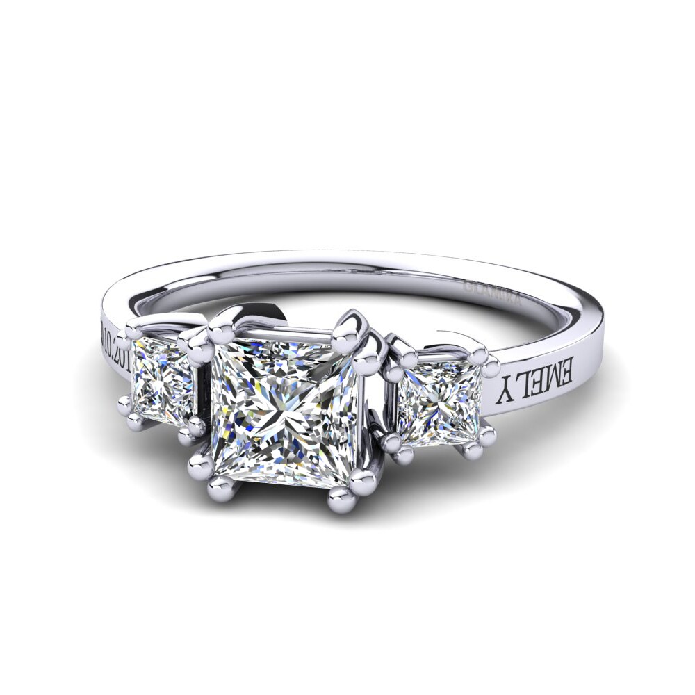 Palladium 950 Weisser Saphir Ringe Sheldan