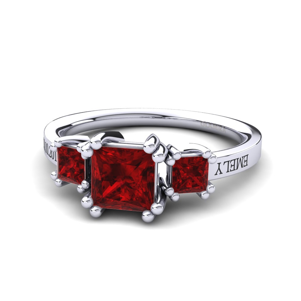 Palladium 950 Rubin Ringe Sheldan
