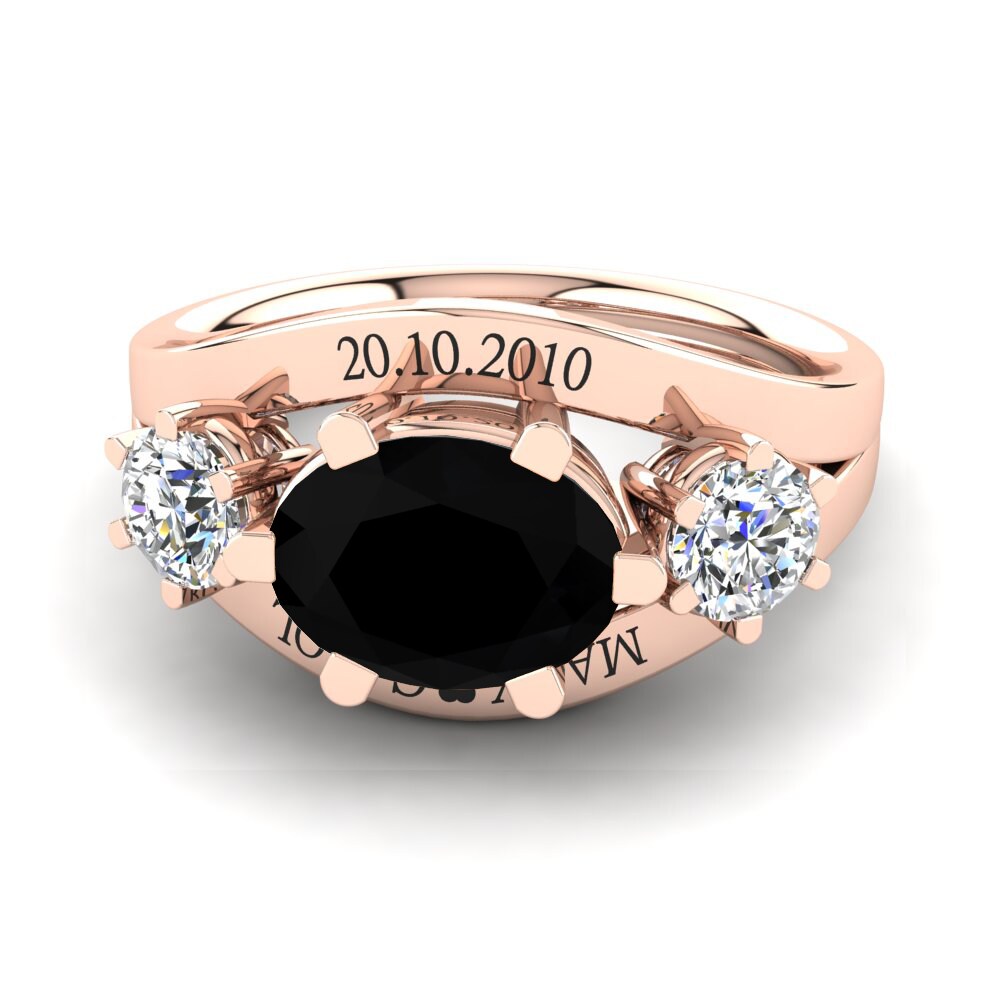 Schwarzer Onyx Ring Spencre