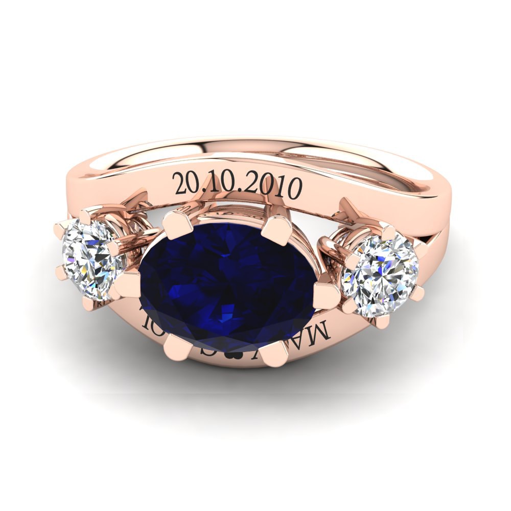 Rotgold 585 Saphir Ringe Spencre