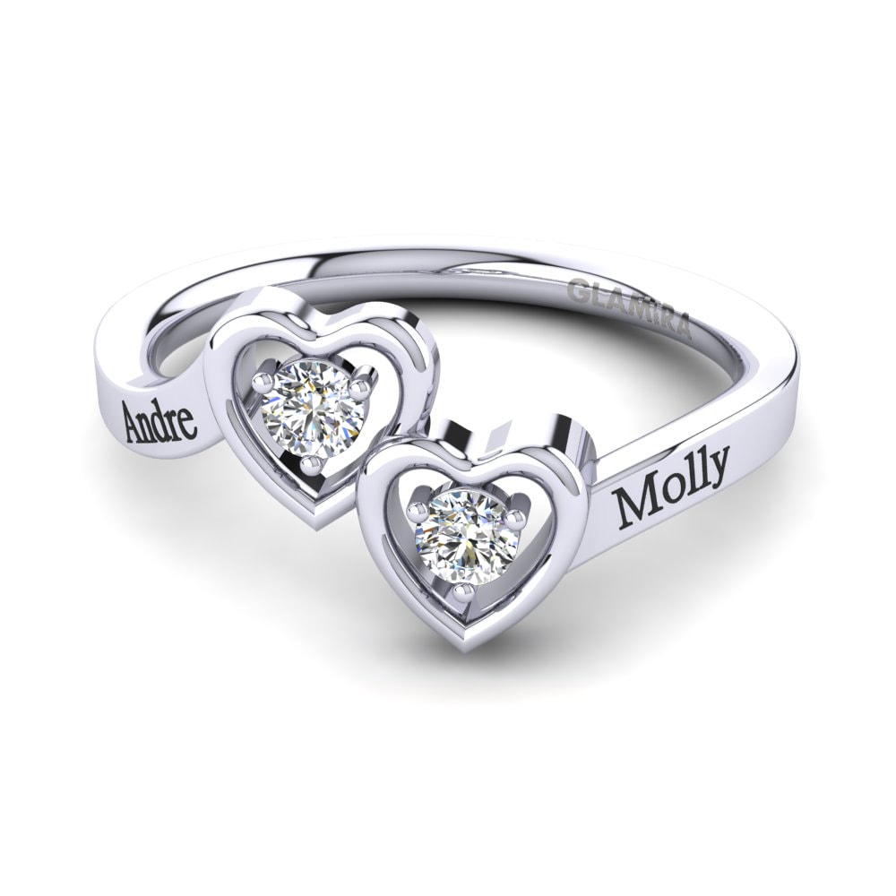 Palladium 950 Zirkonia Ringe Toinette