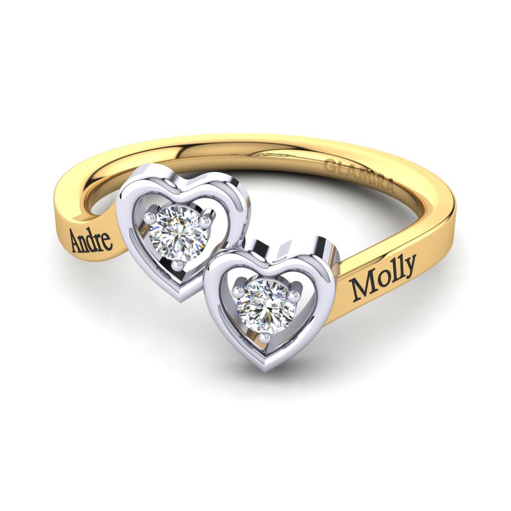 14ct Yellow & White Gold Lab Grown Diamond Ring Toinette