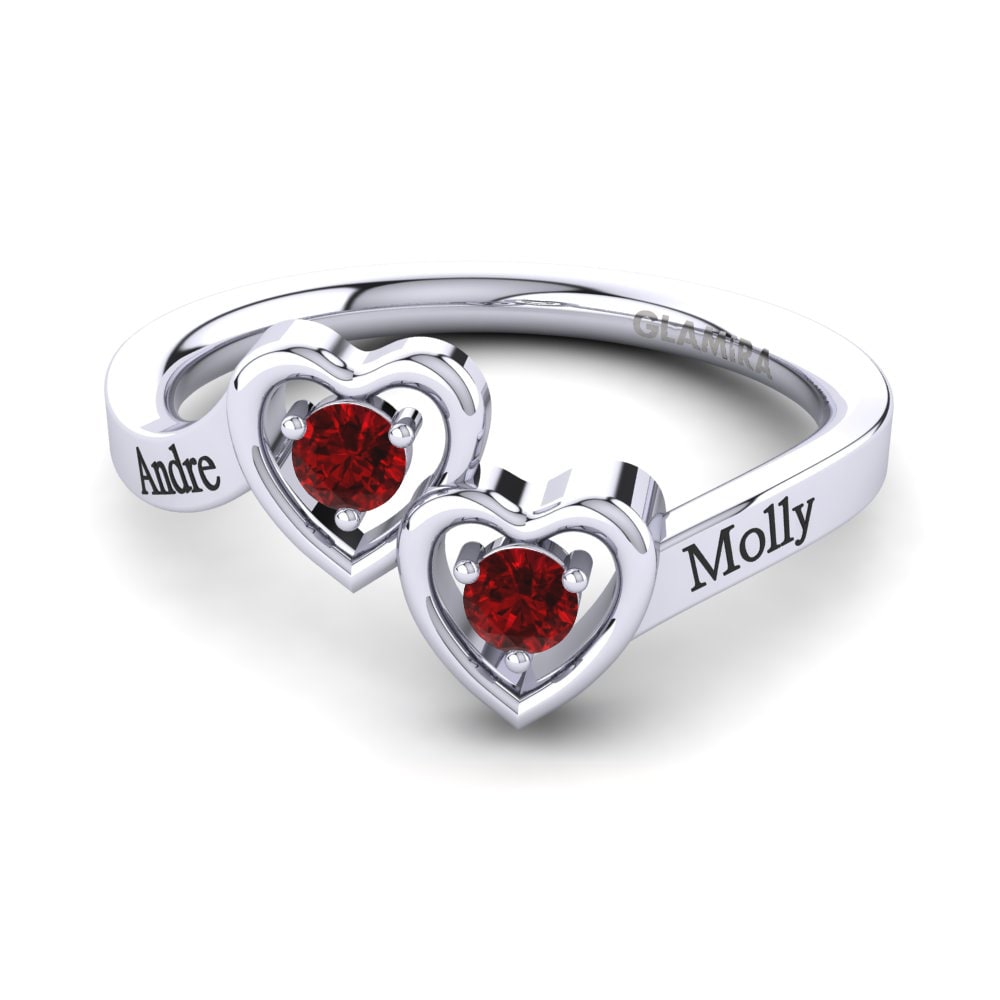 Zircone Rosso Anello Toinette