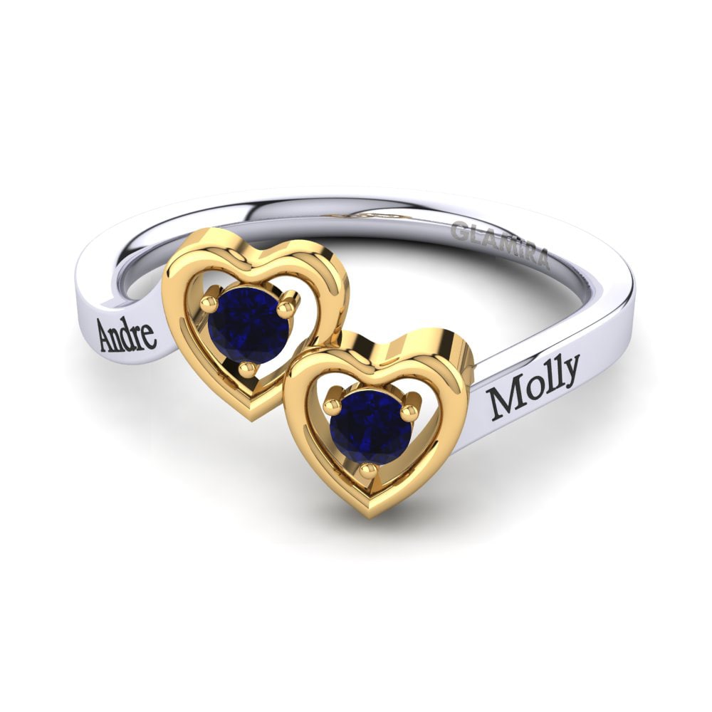 Weiss & Gelbgold 750 Saphir Ringe Toinette