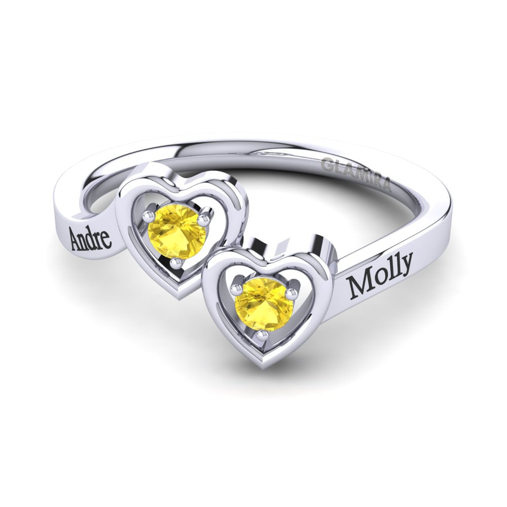 Palladium 950 Gelber Saphir Ringe Toinette
