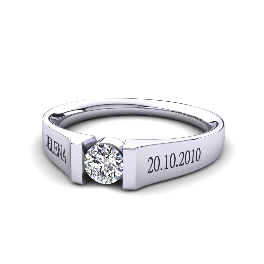 Palladium 950 Zirkonia Ringe Vernin